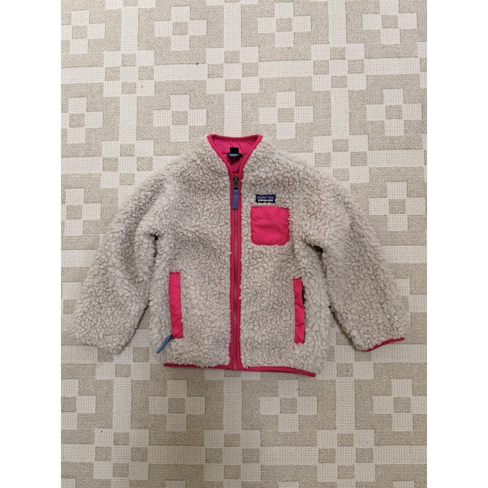Patagonia Retro X Jacket Size 4T Toddler Pink High Pile Fleece